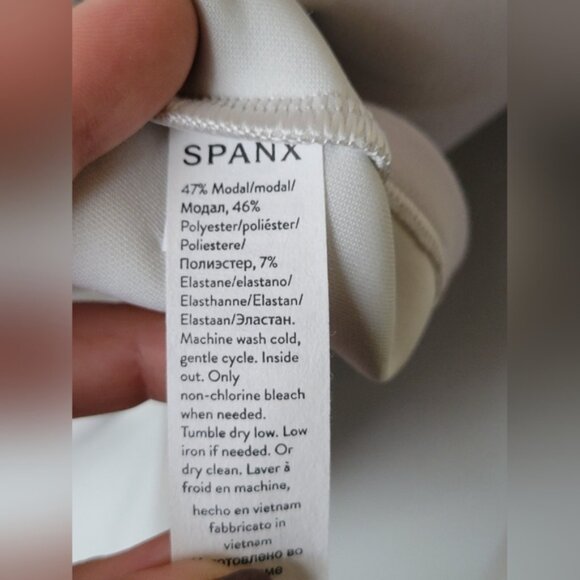 NWT SPANX Air Essentials Cowl Neck Pullover White Cloud Size Large - Picture 5 of 11